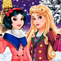 オーロラと白雪姫の冬のファッション
