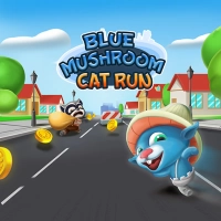 Alergarea Pisicii Ciuperci Albastre captură de ecran a jocului