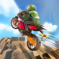 Cartoon-Motorrad-Stunt
