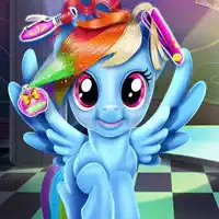 Prerje E Vërtetë E Flokëve Rainbow Pony