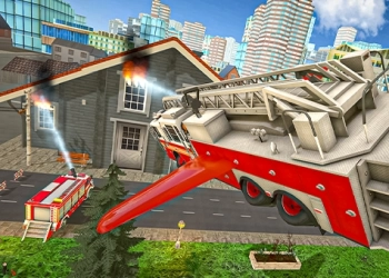 Uçan Yanğınsöndürmə Maşını Sürmə Sim oyun ekran görüntüsü