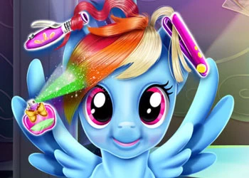 Πραγματικά Κουρέματα Rainbow Pony στιγμιότυπο οθόνης παιχνιδιού