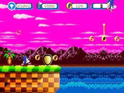 Sonic Path Adventure ภาพหน้าจอของเกม