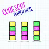 Cube Sort Paper Note skærmbillede af spillet