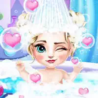 ყინულის დედოფლის ელზას ბავშვის აბაზანა