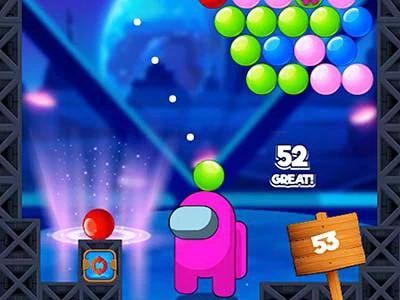 Among Us Bubble Shooter στιγμιότυπο οθόνης παιχνιδιού