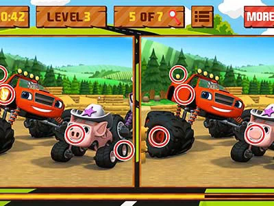 A Blaze Monster Machines Különbségei játék képernyőképe