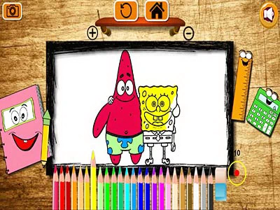 Bts Sponge Bob Coloring тоглоомын дэлгэцийн агшин