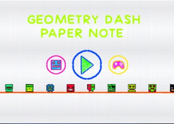 Geometry Dash ចំណាំក្រដាស រូបថតអេក្រង់ហ្គេម