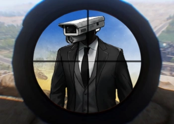 Игра Skibidi Toilet Vs Cameraman Sniper екранна снимка на играта