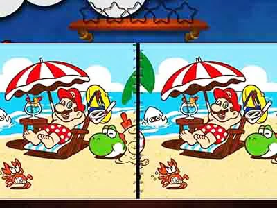 Perbedaan Super Mario tangkapan layar permainan
