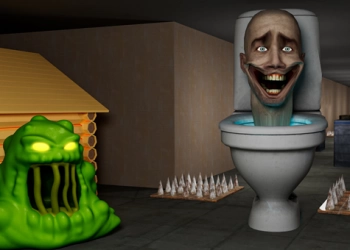 Toilet Monster Attack Sim 3D game screenshot